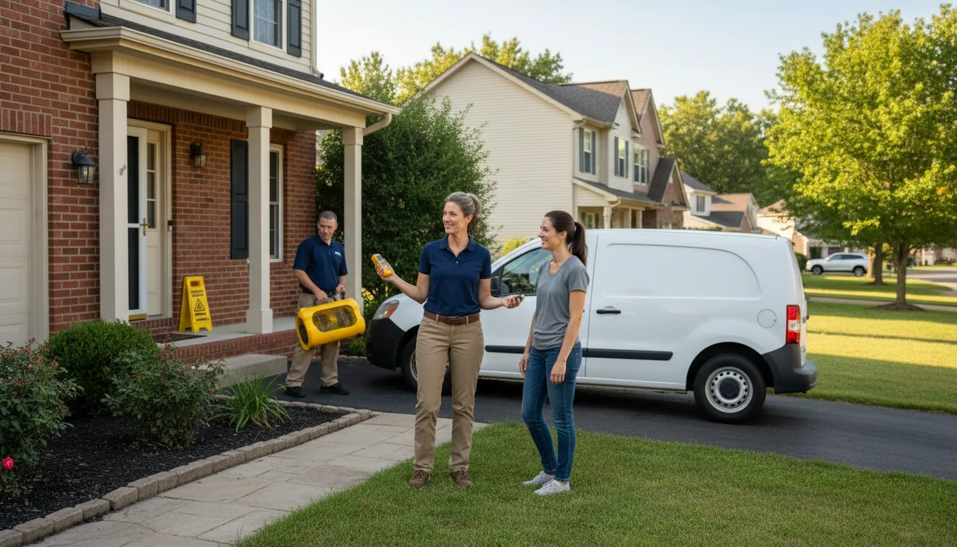 Residential water damage restoration in Polo, IL